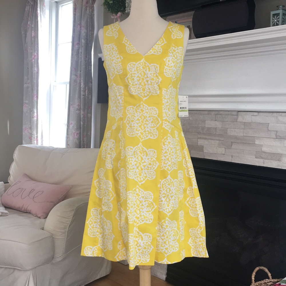 NWT Nine West yellow Dress. Size 4